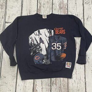 Vintage 1980s Chicago Bears NFL Football Crewneck Pullover Jumper Sweatshirt